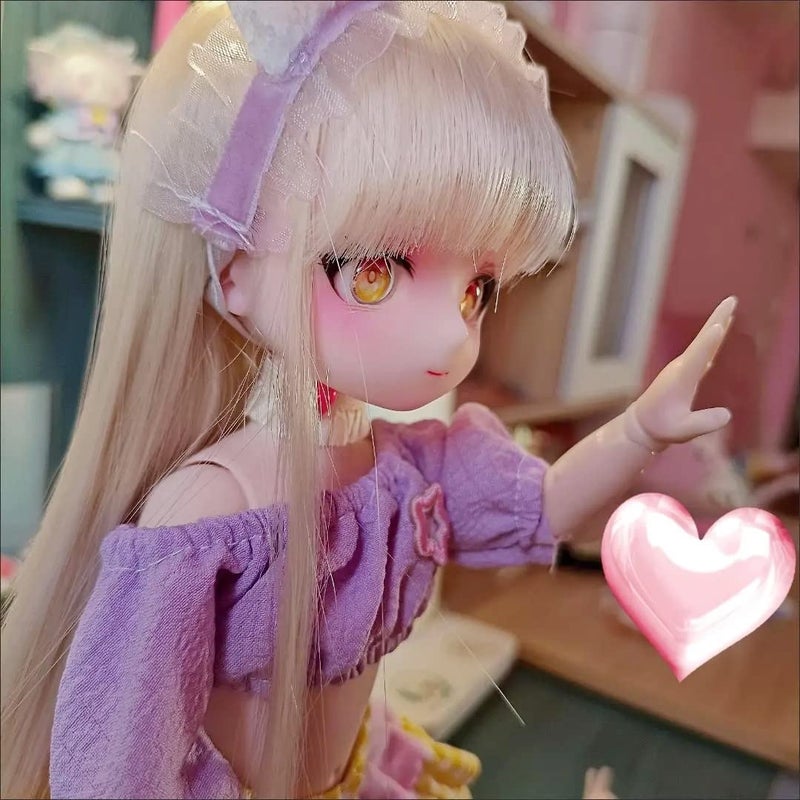 bositigo Pretty Anime Design BJD Dolls 1/6 11.8 بوصة دمية متصلة بالكرة DIY ألعاب مع ملابس وأحذية وشعر مستعار ومكياج أفضل هدية عيد ميلاد للأميرة والفتيات والأطفال - ديانا - Image 5